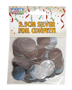 2.5CM SILVER FOIL CONFETTI 15G-BOR-82675