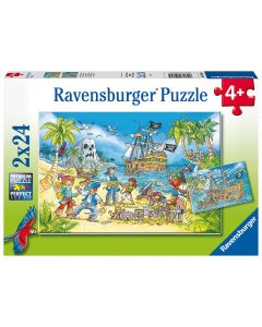 RAVENSBURGER 2X24PC PUZZLES PIRATES-RVG-5089