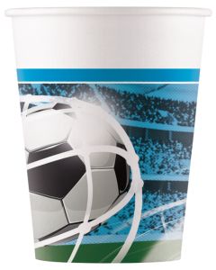 SOCCER FANS PAPER CUPS 200ML 8CT-PRO-93746