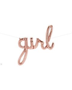 37 IN FOIL GIRL SCRIPT ROSE GOLD AIR FILLED 1CTP-QUA-59832