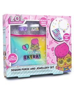 LOL SURPRISE SEQUIN PURSE & JEWELLERY SET-RMS-42-0227