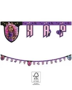 MONSTER HIGH HAPPY BDAY DIE-CUT BANNER 1CTP-PRO-95710