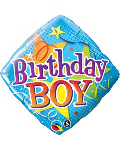 18 INCH FOIL BDAY BOY ST DIAMOND 1CTP-QUA-34434