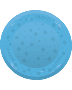 REUSABLE SEMI TRANSPARENT BLUE PARTY PLATE 21CM-PRO-96212