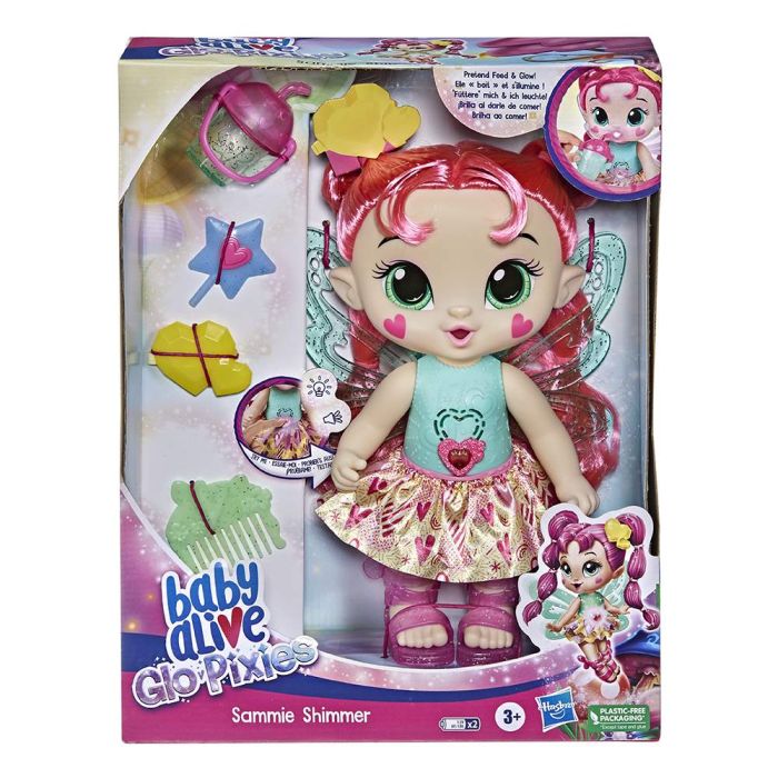 BABY ALIVE GLO PIXIES SAMMIE SHIMMER HAS F2595