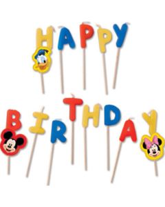 PLAYFUL MICKEY HAPPY B/D TOOTHPICK CANDLES-PRO-9295