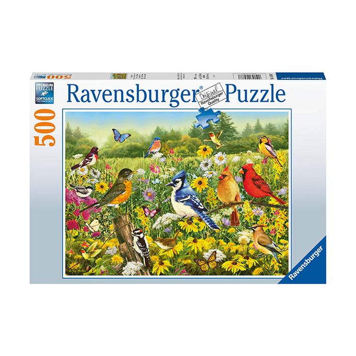 RAVENSBURGER 500PC PUZZLE BIRD MEADOW-RVG-16988